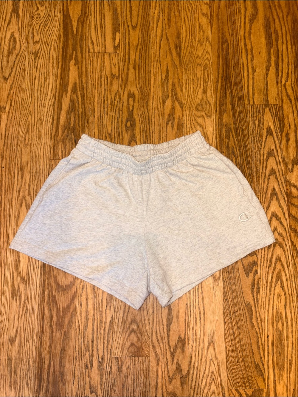 Champion Womens Lightweight Fleece Sweat Shorts Light Grey Heather